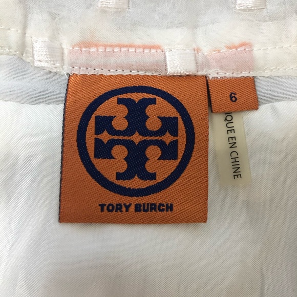 Tory Burch Pleated Embroidered Organza Skirt Ivory - Picture 7 of 12